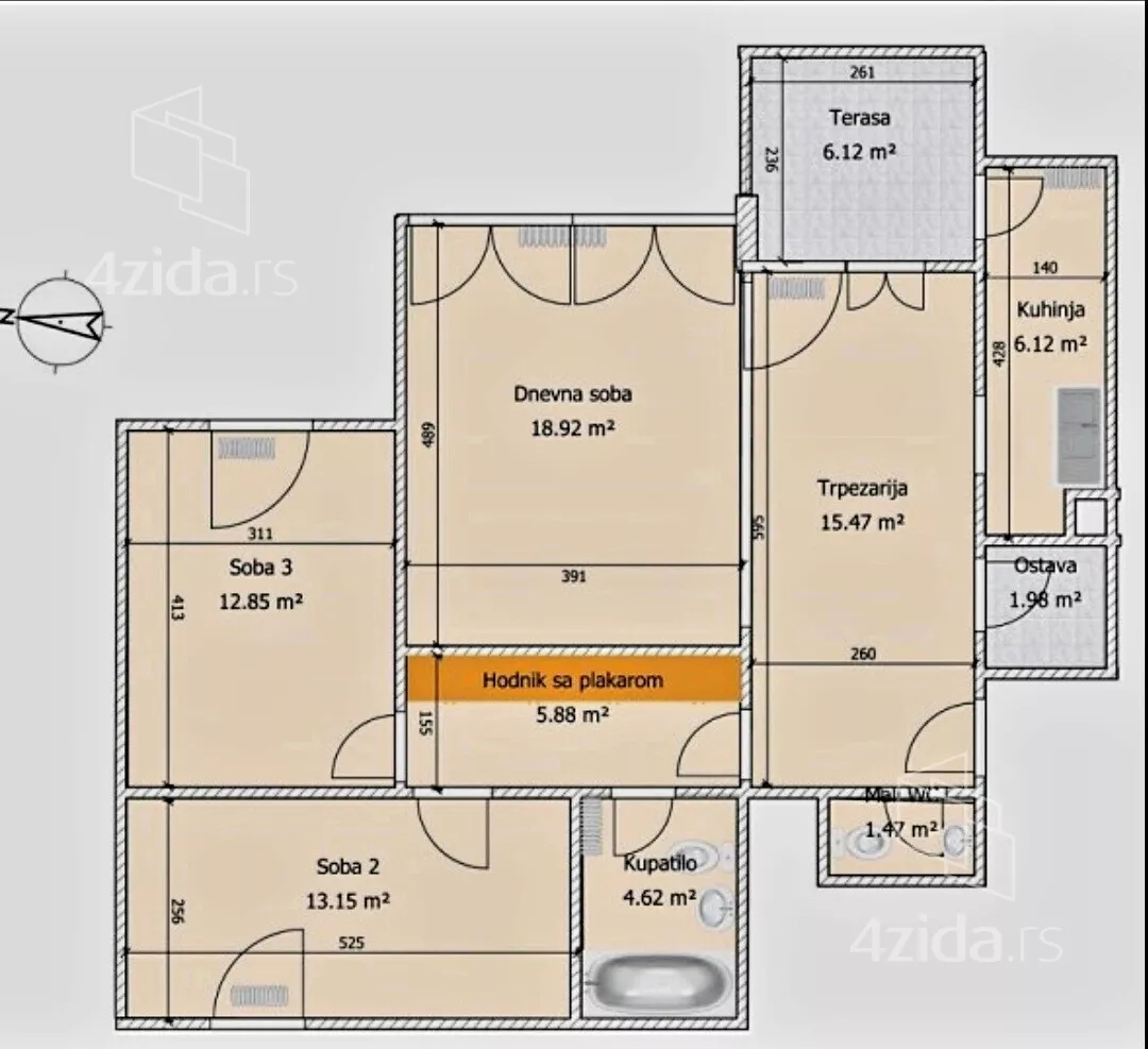 Trosoban stan | 4zida