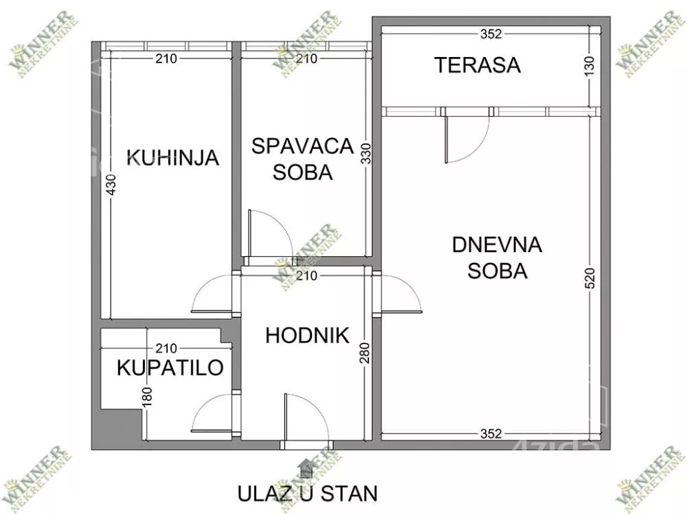 Jednoiposoban stan | 4zida