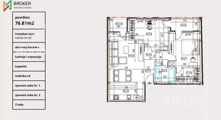 Trosoban stan | 4zida