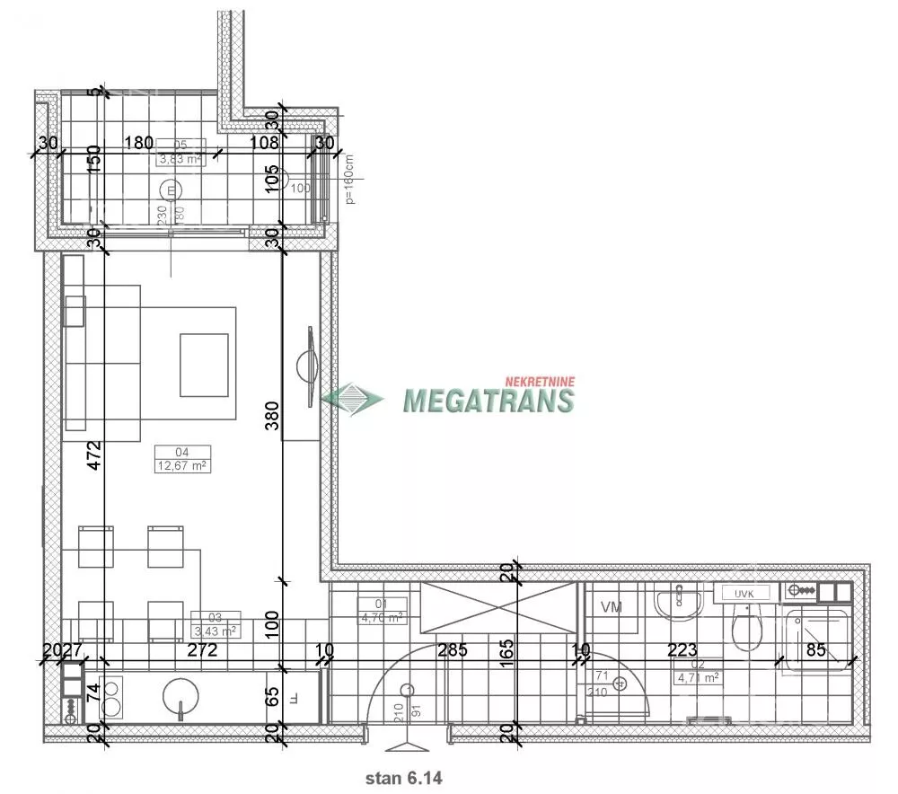 Jednosoban stan | 4zida