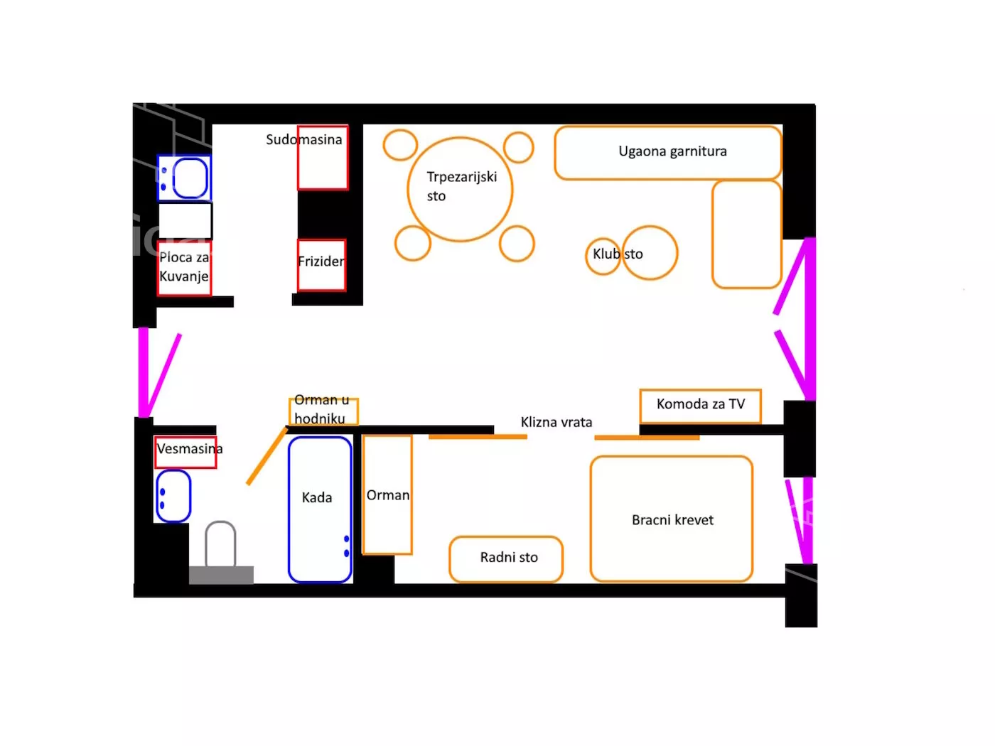 Jednoiposoban stan | 4zida