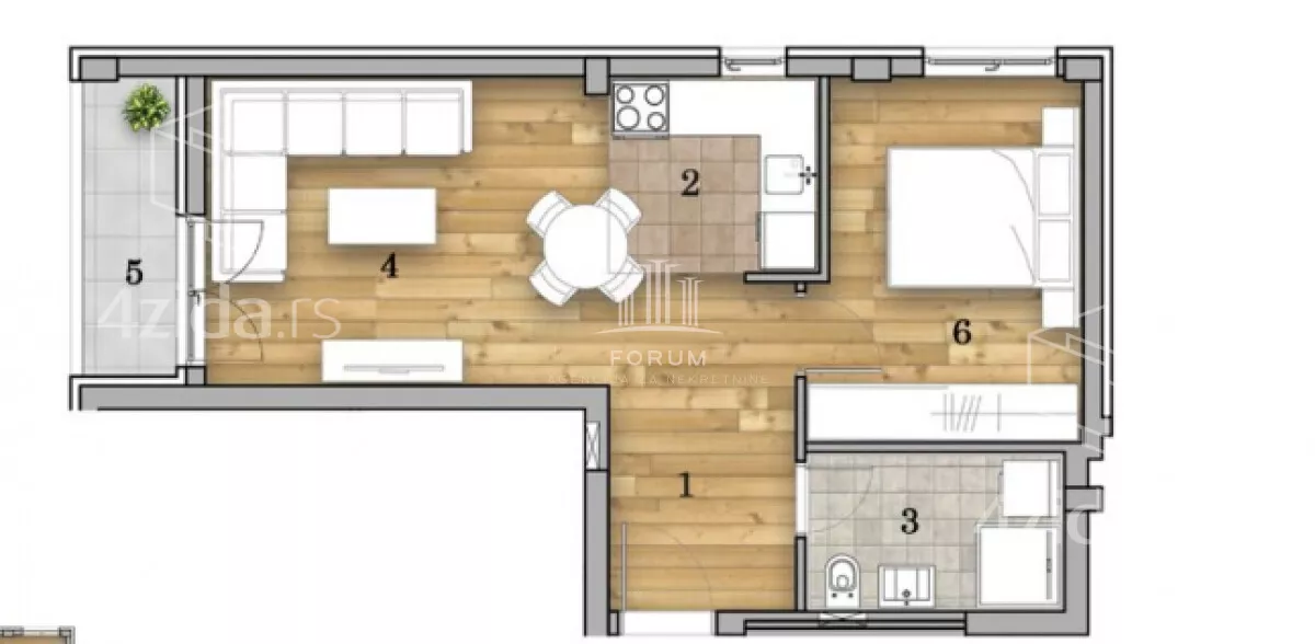 Dvosoban stan | 4zida