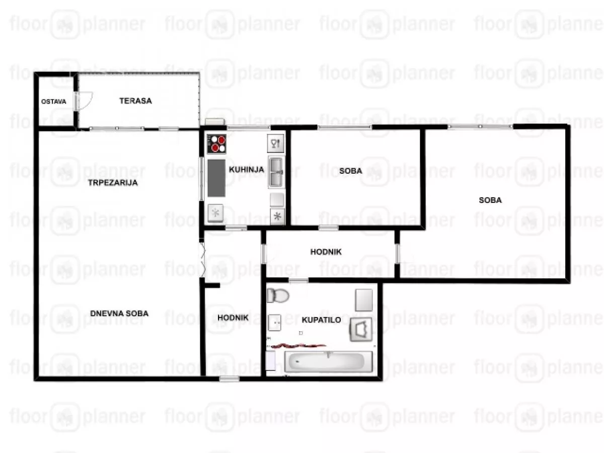 Trosoban stan | 4zida