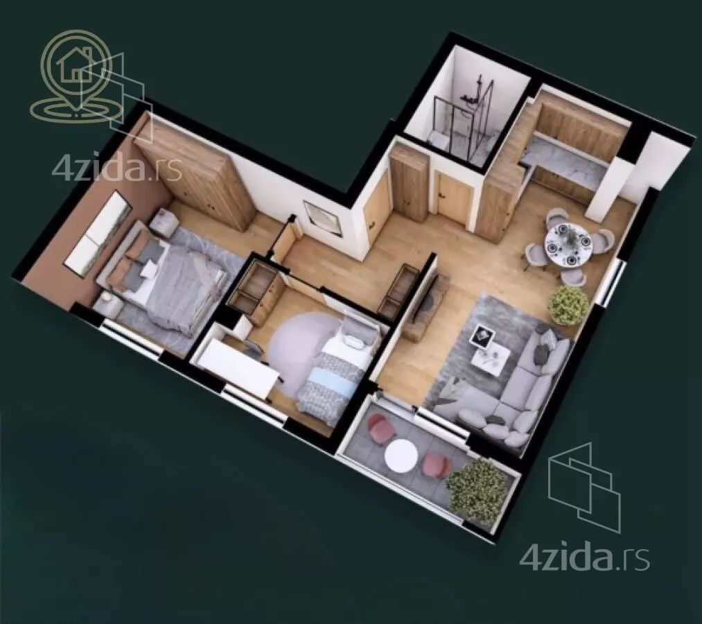 Dvoiposoban stan | 4zida