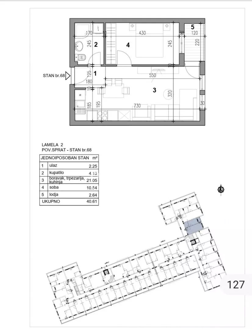 Jednoiposoban stan | 4zida