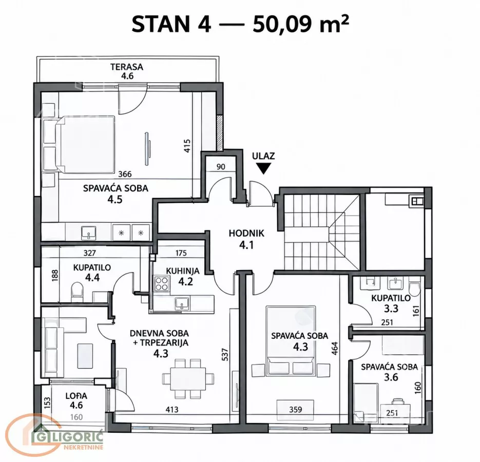 Dvosoban stan | 4zida