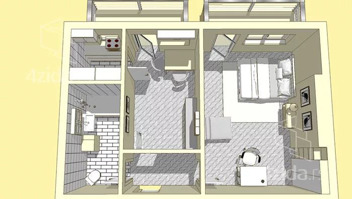 Jednoiposoban stan | 4zida