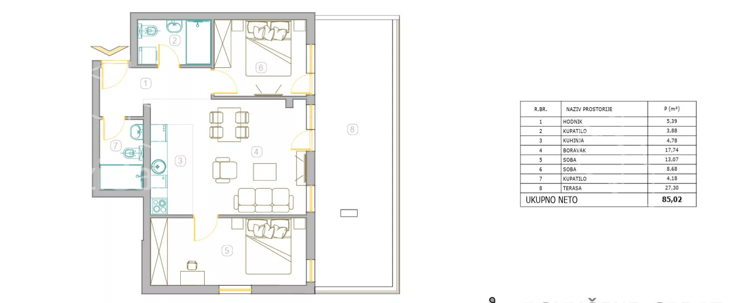 Trosoban stan | 4zida
