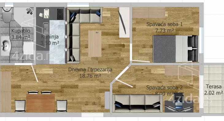 Trosoban stan | 4zida
