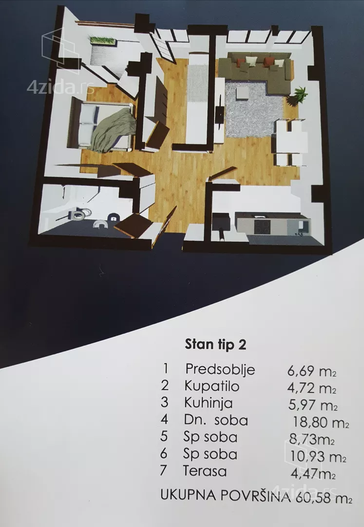 Dvosoban stan | 4zida