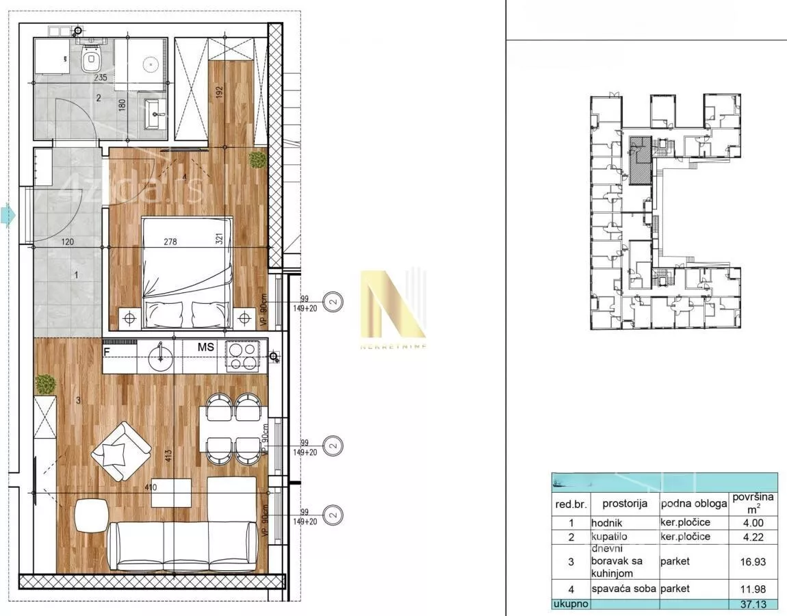Jednoiposoban stan | 4zida