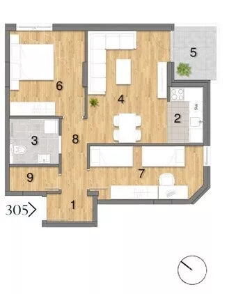 Trosoban stan | 4zida