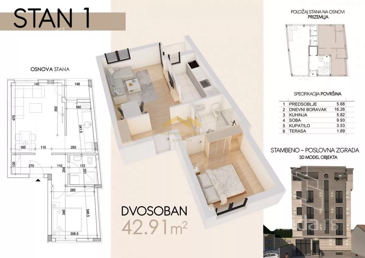 Dvosoban stan | 4zida