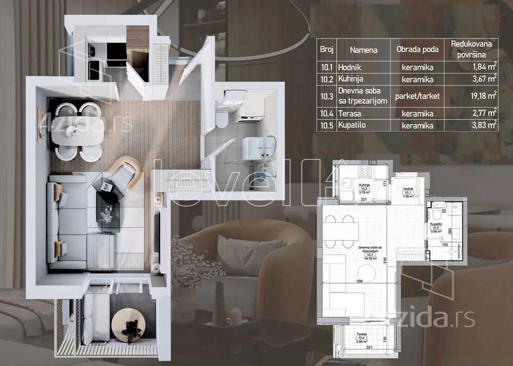 Jednosoban stan | 4zida