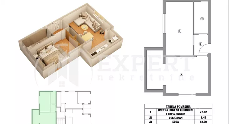 Jednoiposoban stan | 4zida