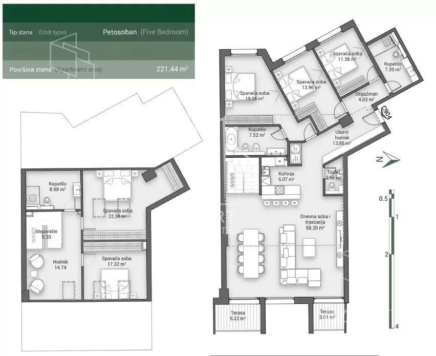 Šestosoban stan | 4zida