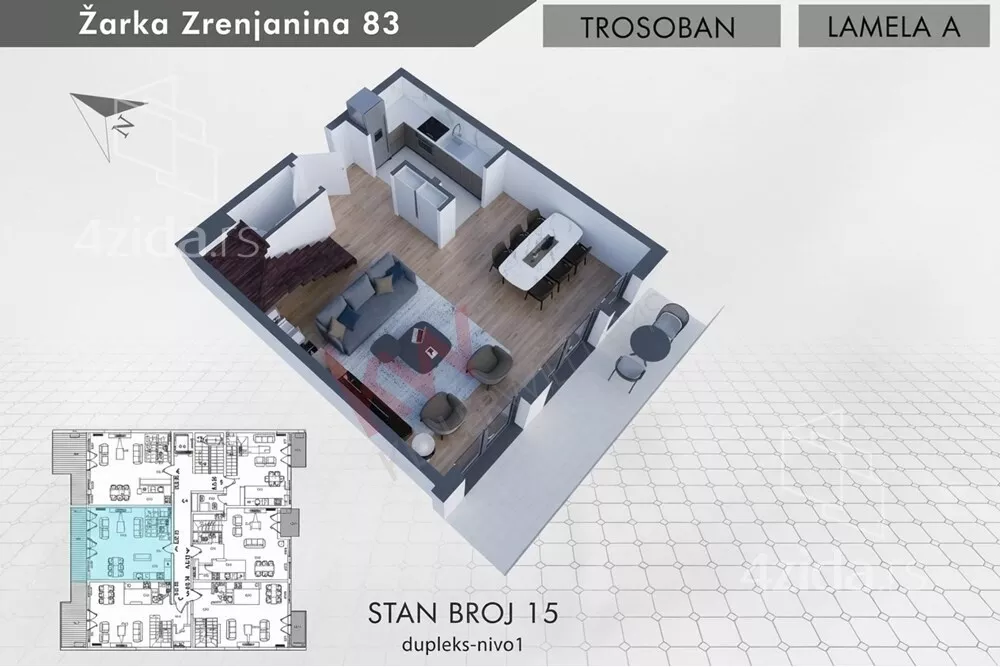 Trosoban stan | 4zida