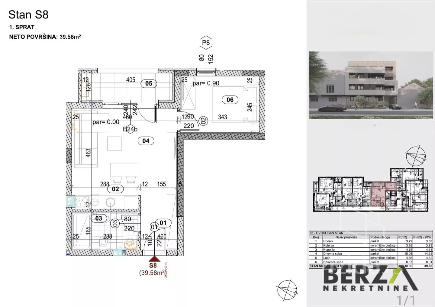 Jednoiposoban stan | 4zida