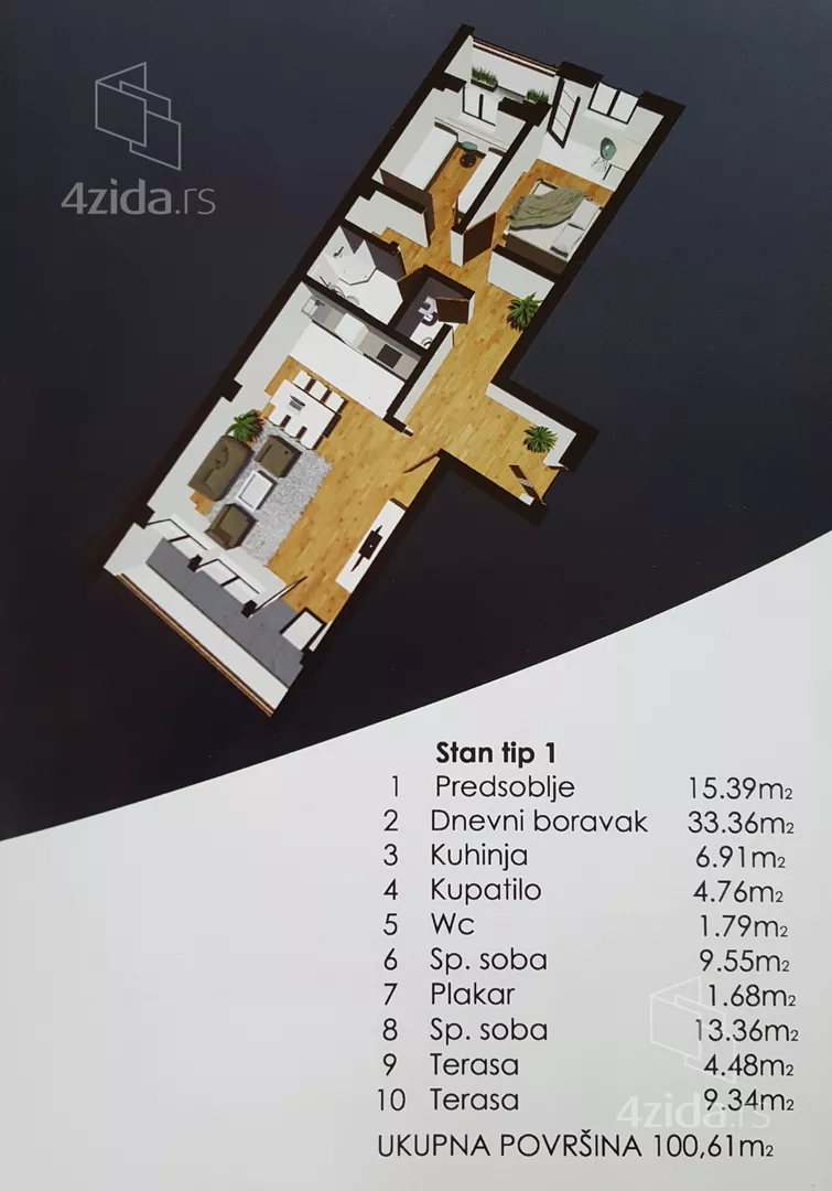 Dvosoban stan | 4zida