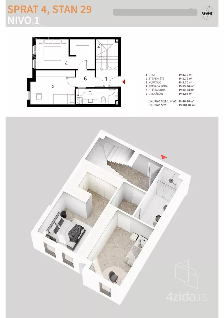 Jednoiposoban stan | 4zida