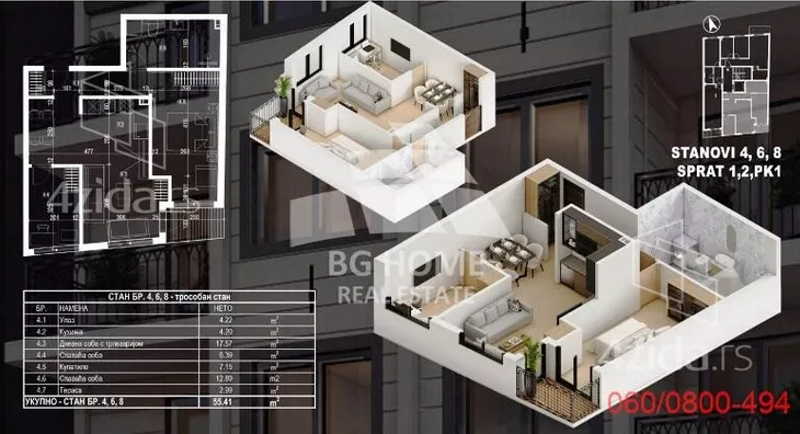 Dvoiposoban stan | 4zida
