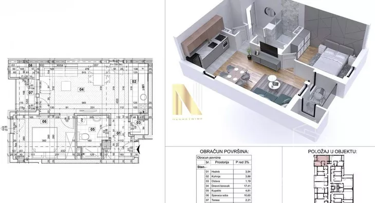 Dvosoban stan | 4zida