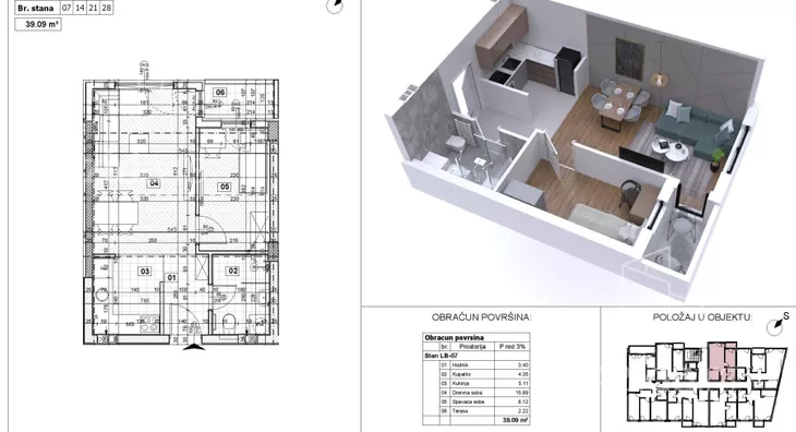 Jednoiposoban stan | 4zida