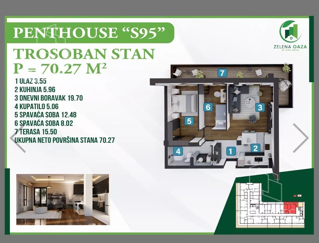 Trosoban stan | 4zida