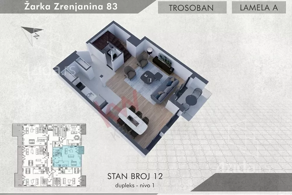 Trosoban stan | 4zida