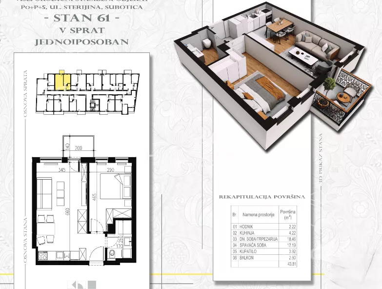 Jednoiposoban stan | 4zida