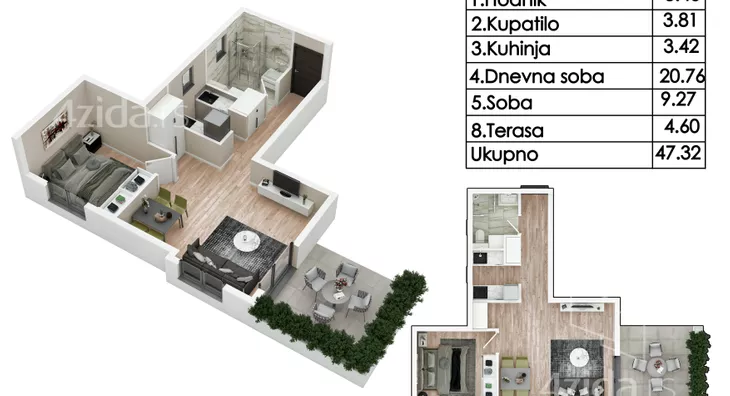 Dvosoban stan | 4zida