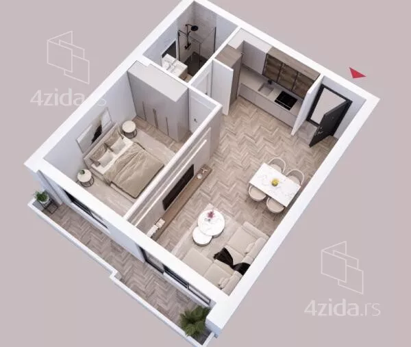 Jednoiposoban stan | 4zida