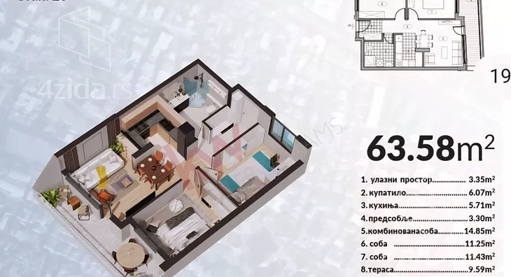 Trosoban stan | 4zida