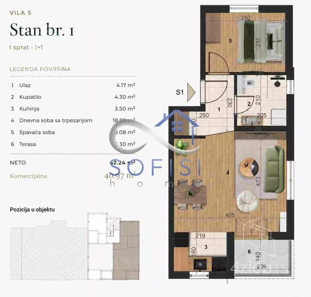 Dvosoban stan | 4zida