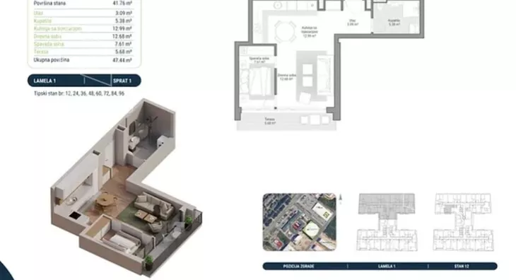 Jednoiposoban stan | 4zida