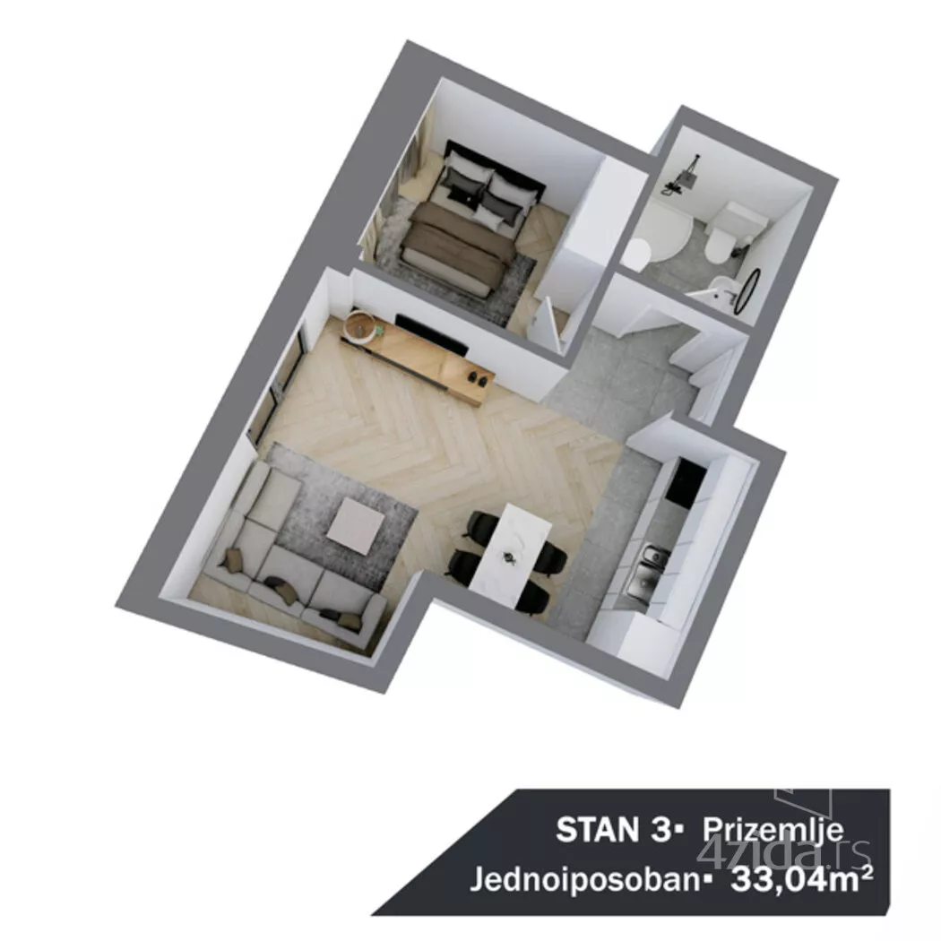 Jednoiposoban stan | 4zida