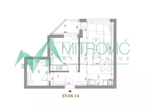 Jednoiposoban stan | 4zida