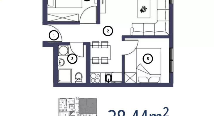 Jednosoban stan | 4zida