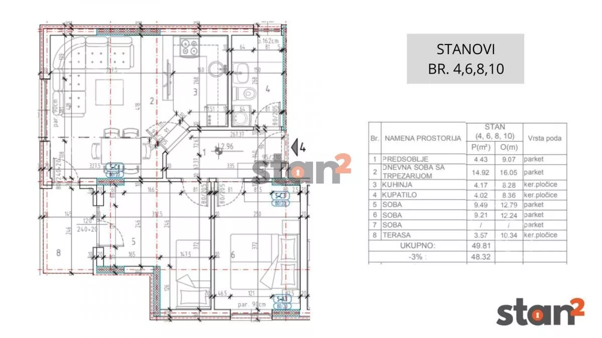 Dvoiposoban stan | 4zida