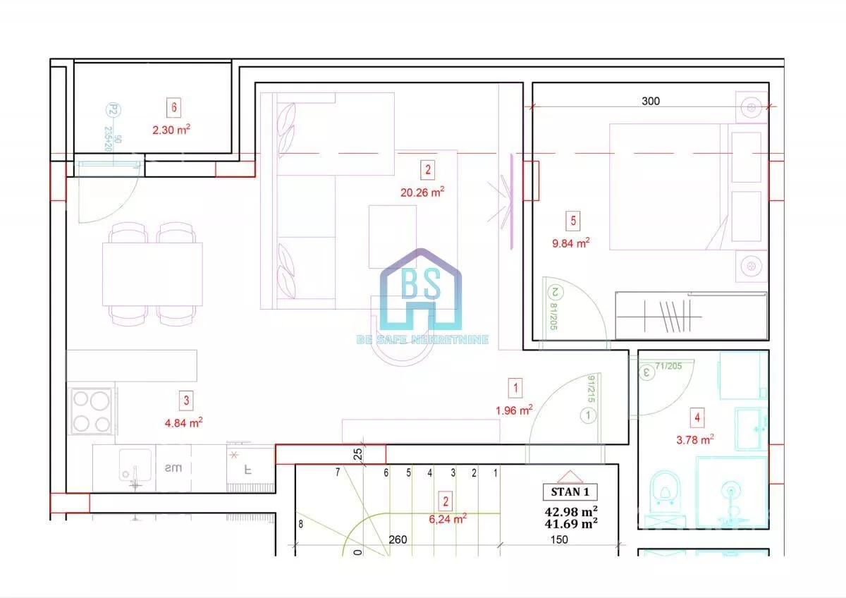 Jednoiposoban stan | 4zida