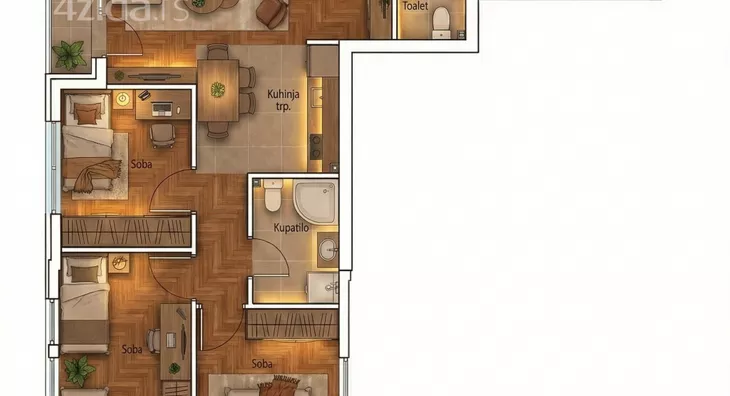 Troiposoban stan | 4zida