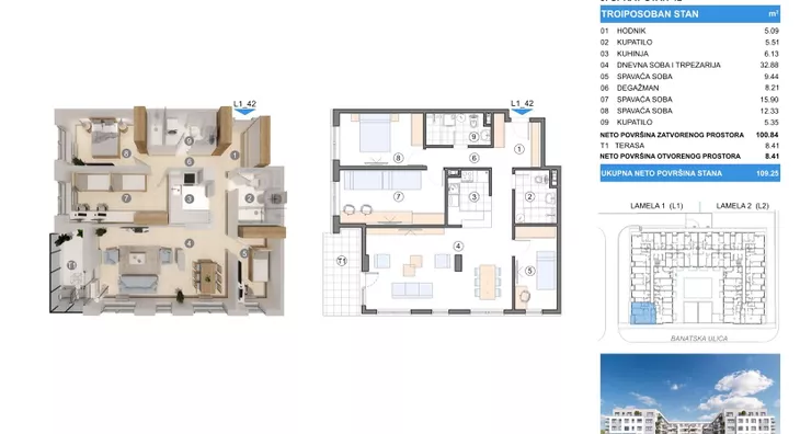 Troiposoban stan | 4zida