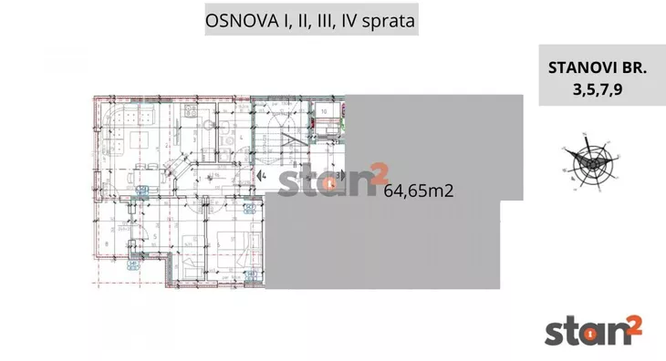 Troiposoban stan | 4zida