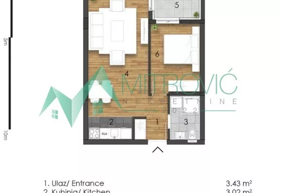 Dvosoban stan | 4zida