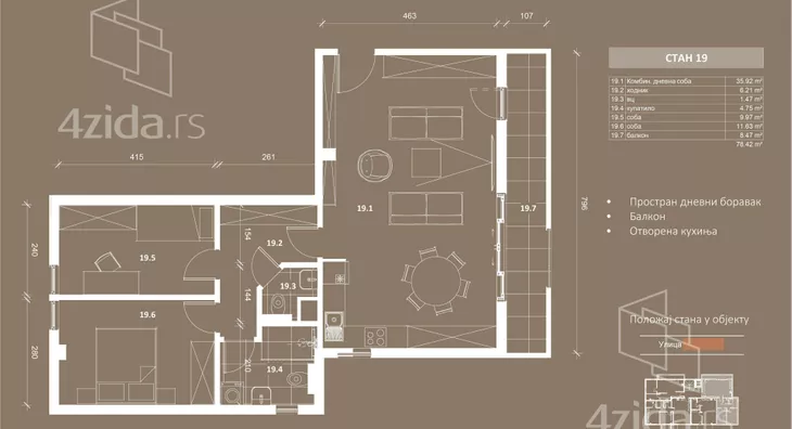 Dvosoban stan | 4zida