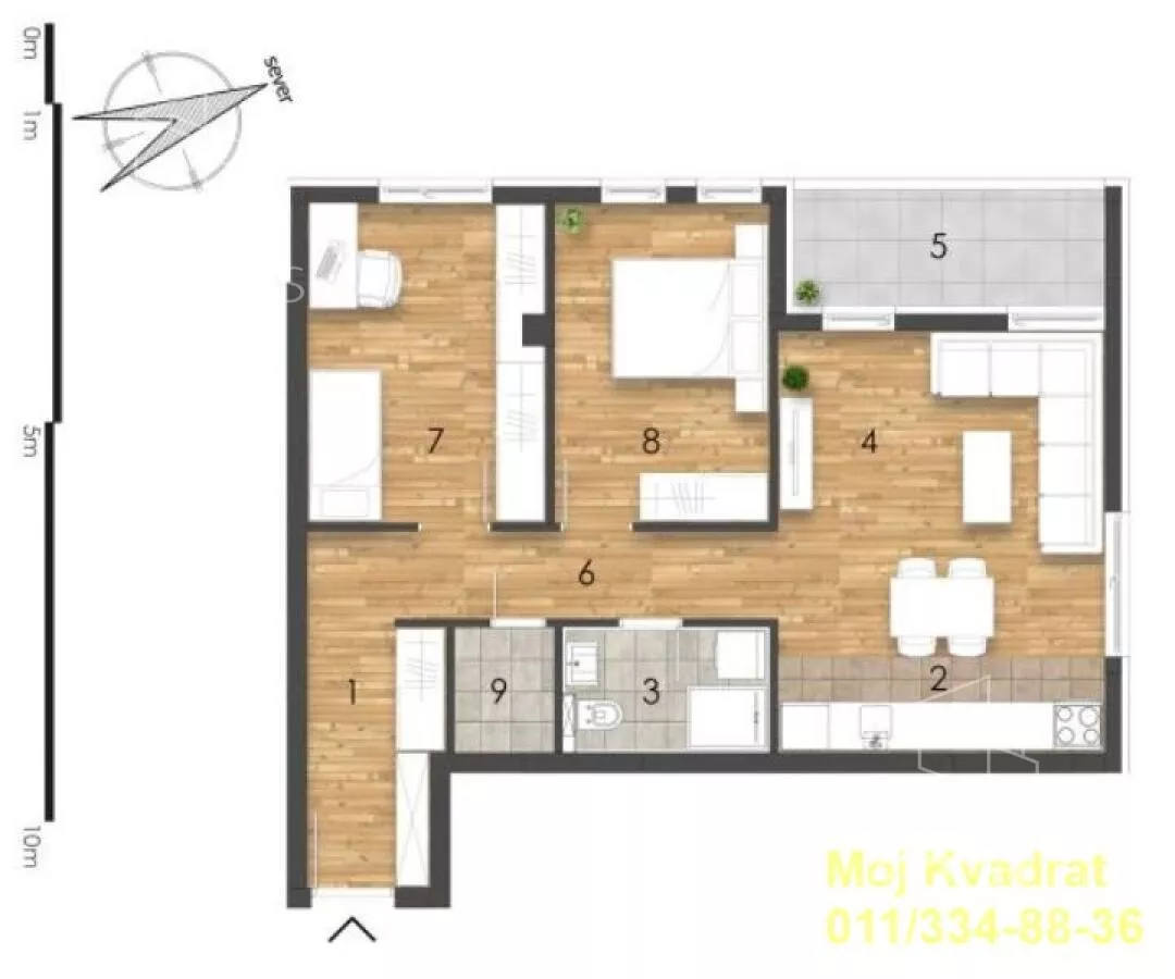 Trosoban stan | 4zida