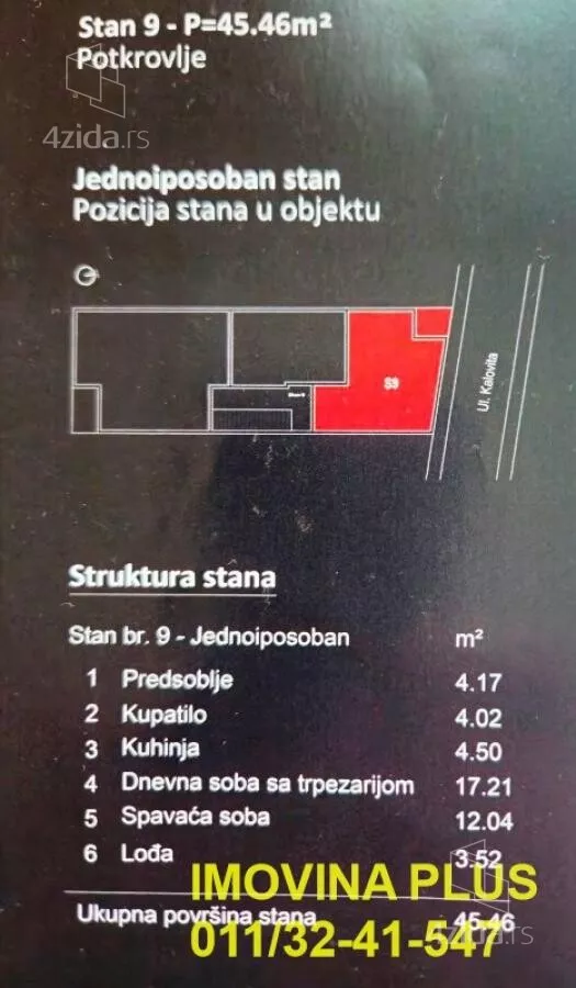 Jednoiposoban stan | 4zida