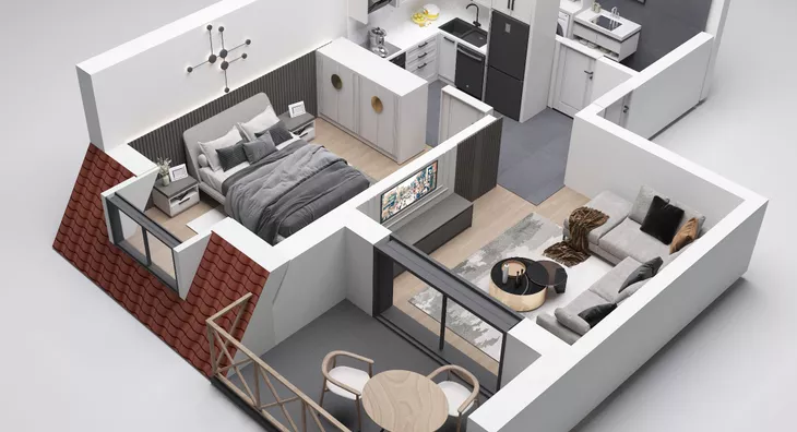 Jednoiposoban stan | 4zida