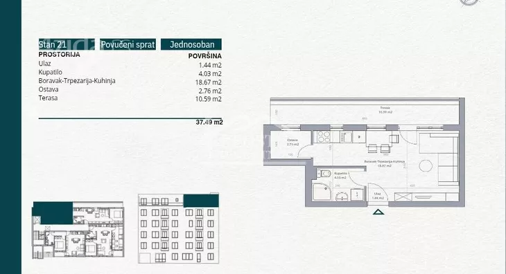 Jednosoban stan | 4zida