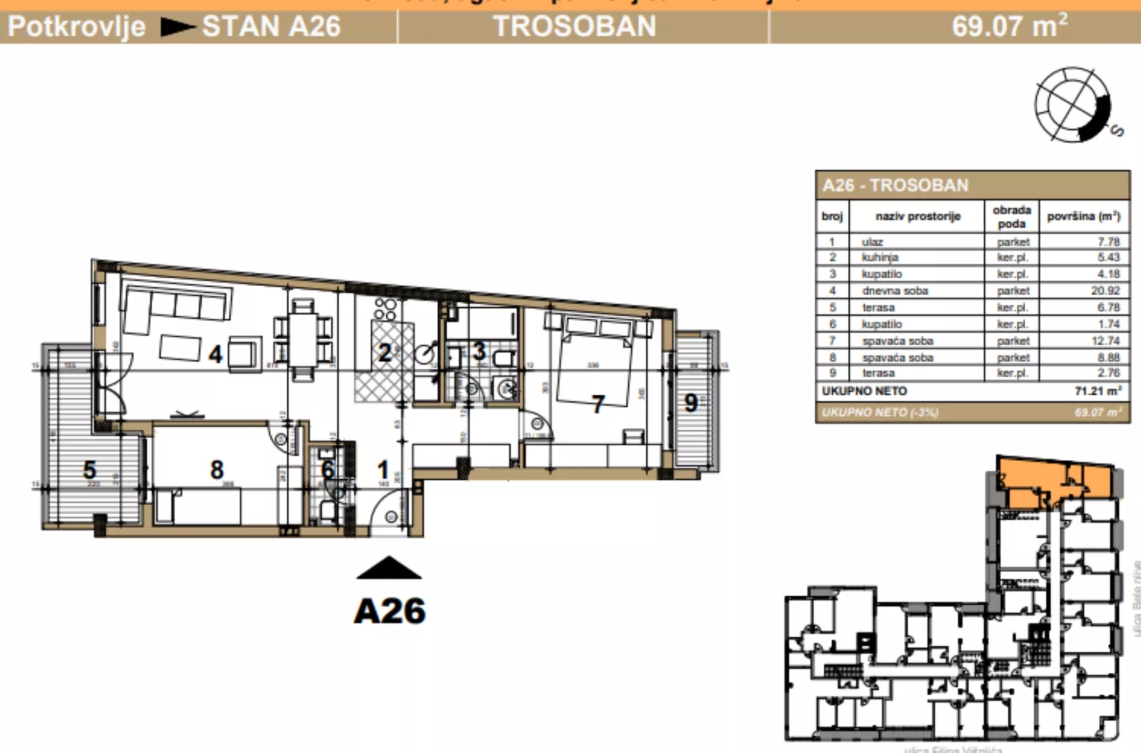 Trosoban stan | 4zida